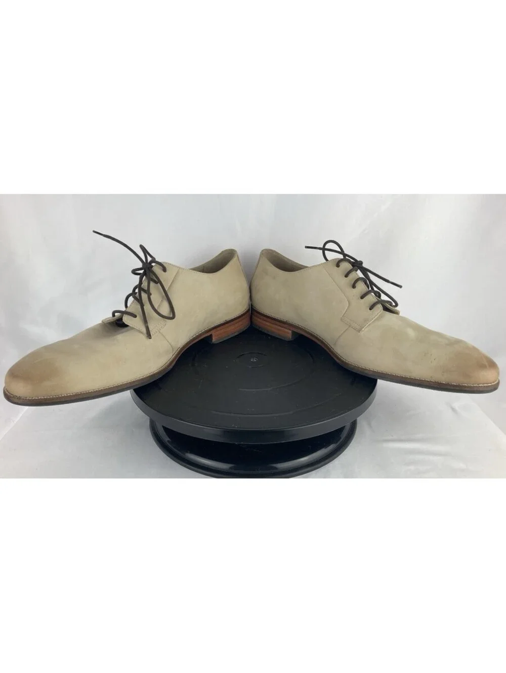 Men’s Size 11 Cole Haan Sawyer Plain Oxford Mortar Tan Nubuck Suede Dress Shoes